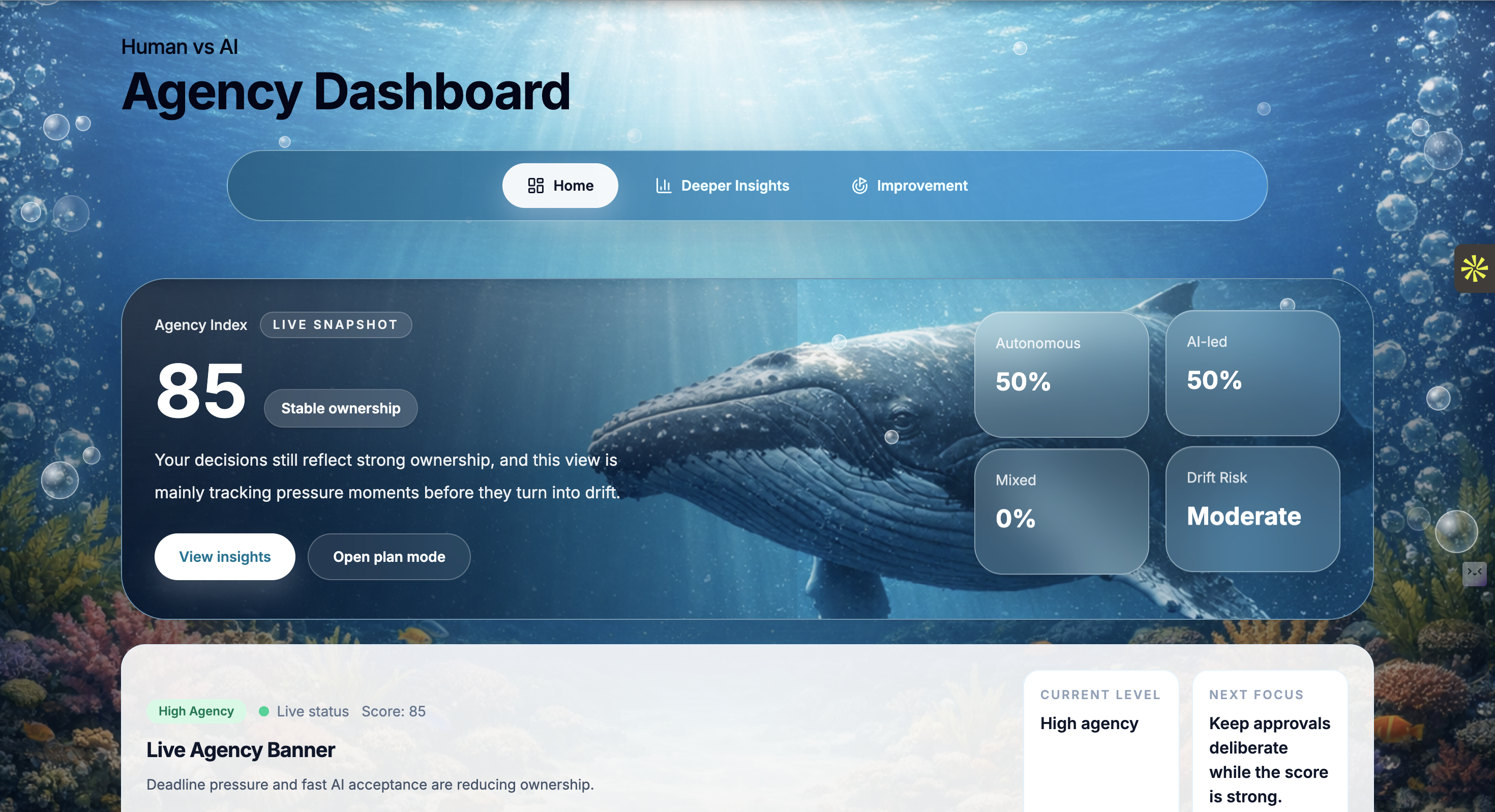 Human-AI Agency Platform